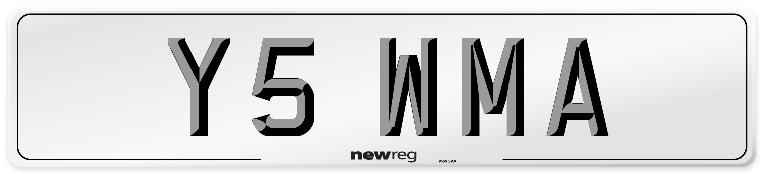 Y5 WMA Number Plate from New Reg